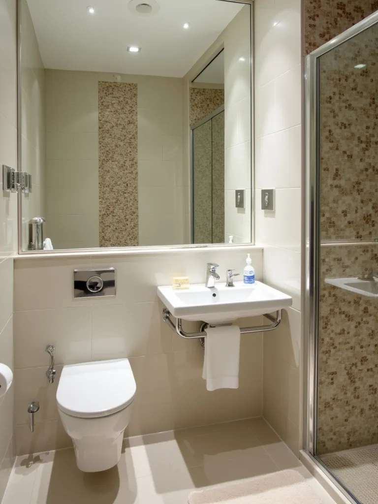 Wallpaper with glossy finish for humid areas.