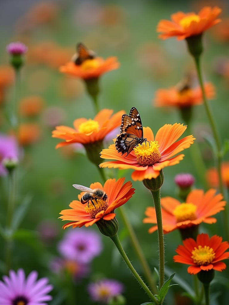 Pollinator garden in full bloom