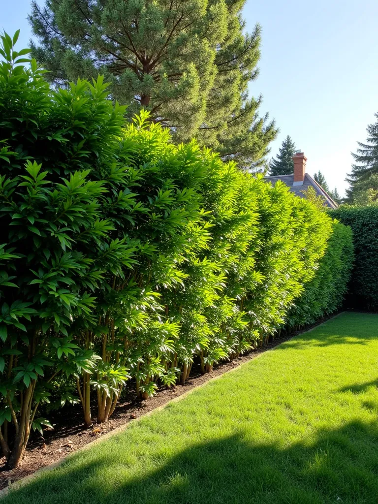 Privacy hedge providing screening in front yard
