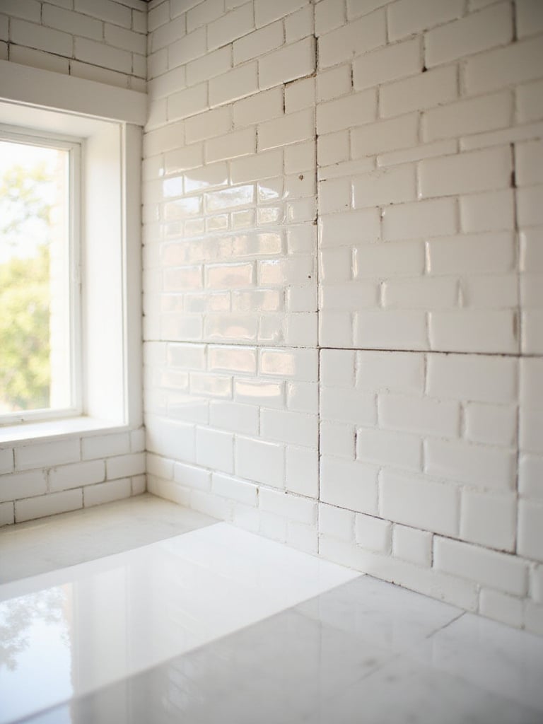 Classic subway tile backsplash in a bright kitchen