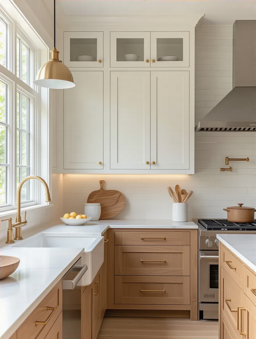 Portrait of a harmonious color palette in a modern kitchen