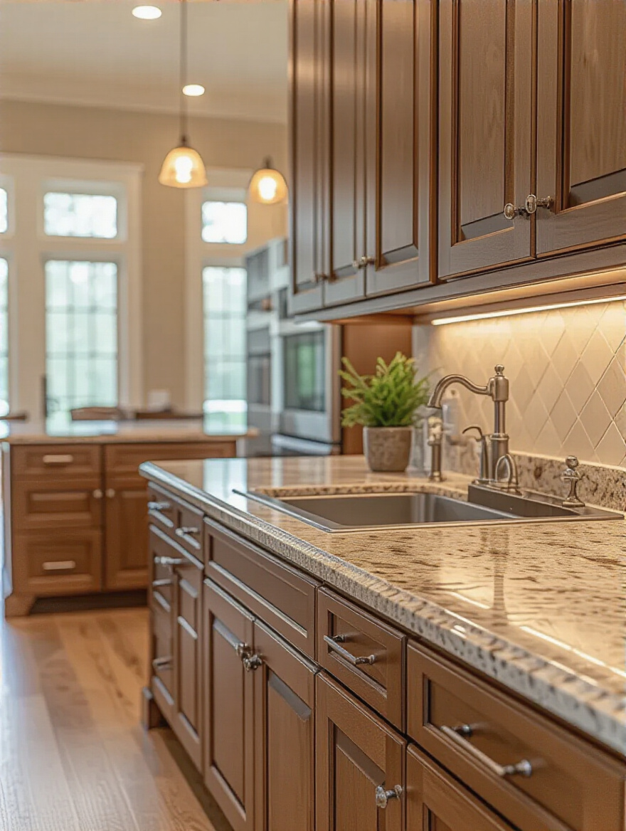 Portrait of a modern kitchen detail highlighting certified remodelers' craftsmanship