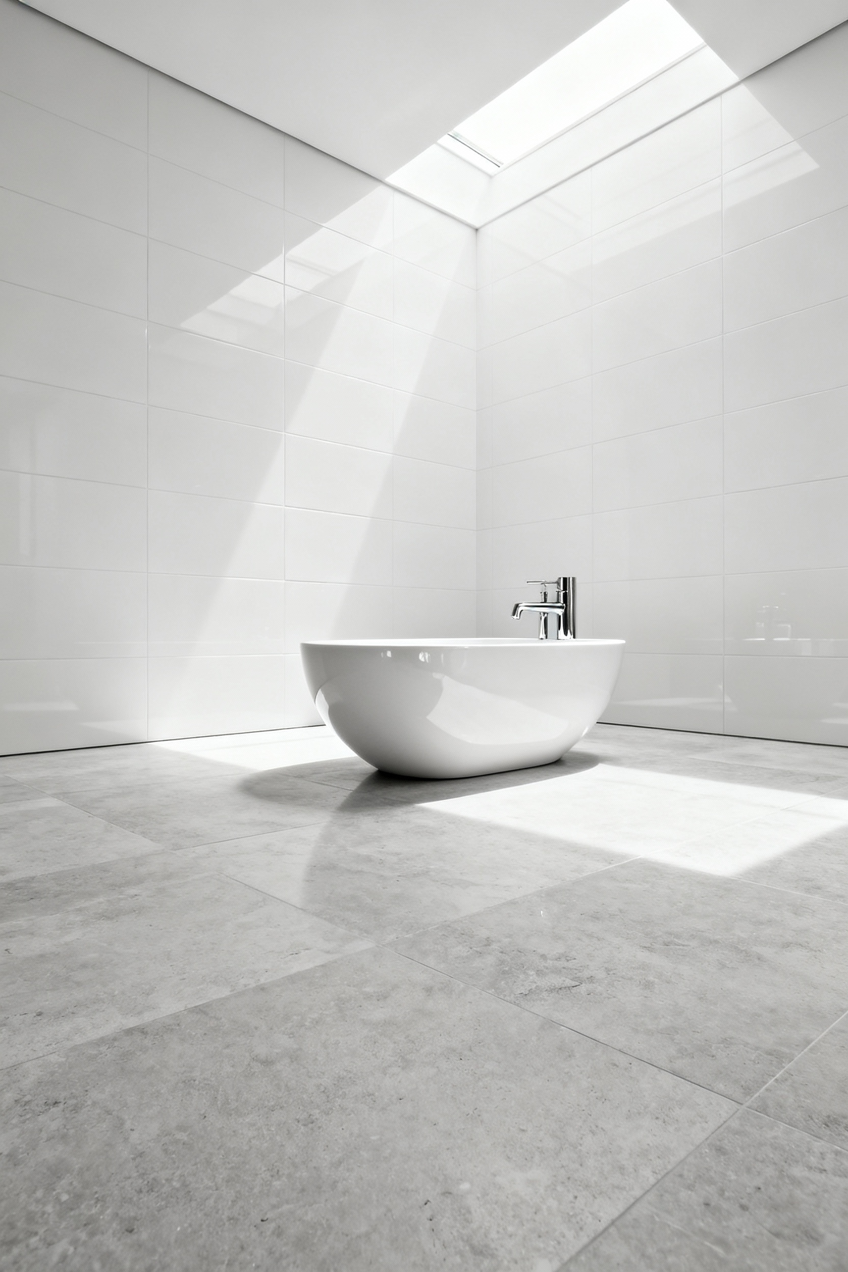 Minimalist luxury bathroom demonstrating the 